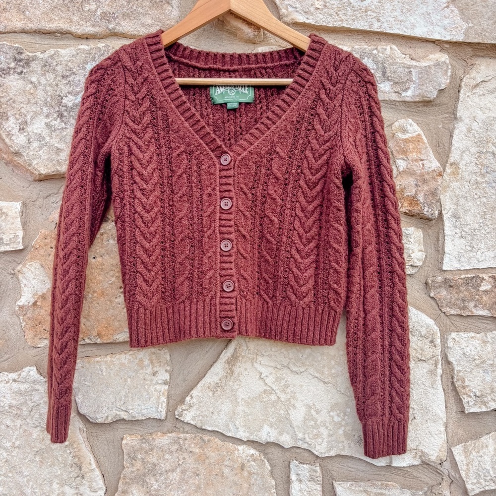Vintage american eagle sweater size xs brown